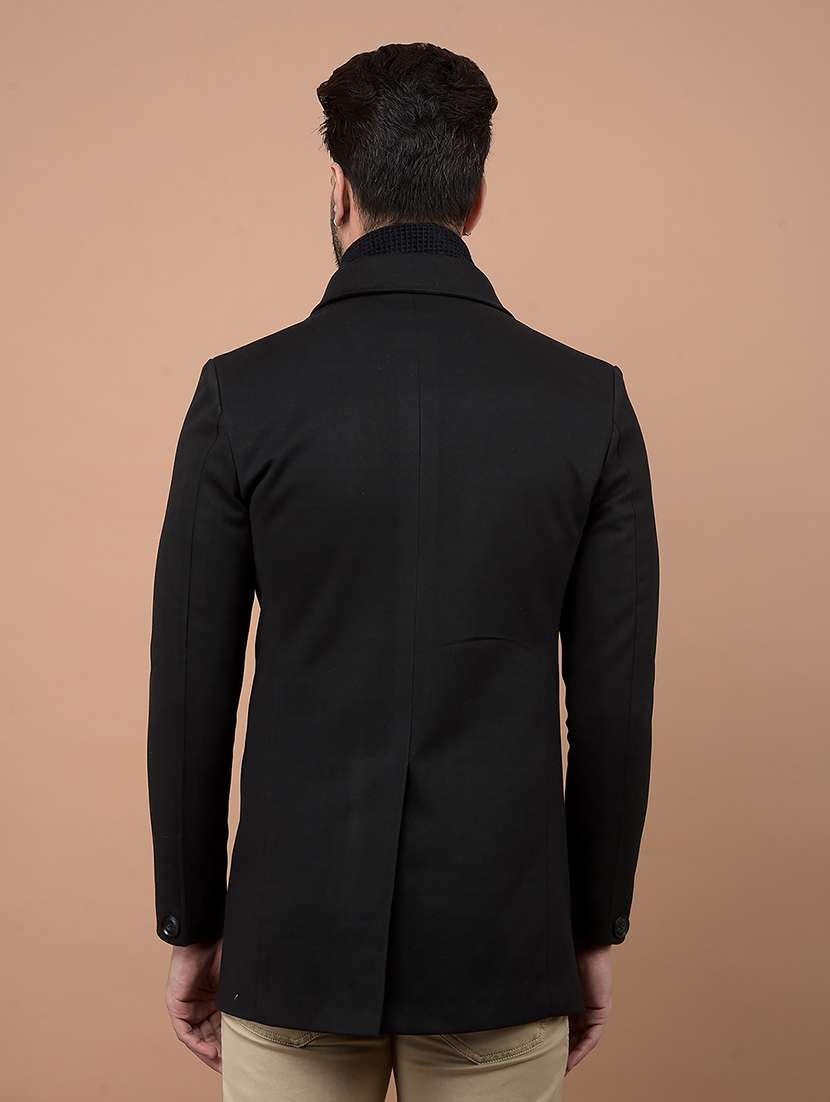 men solid long sleeve coat - 21716506 -  Standard Image - 3