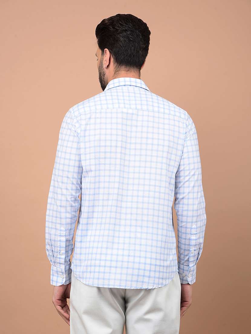 men long sleeves checkered casual shirt - 21716518 - Standard Image - 3