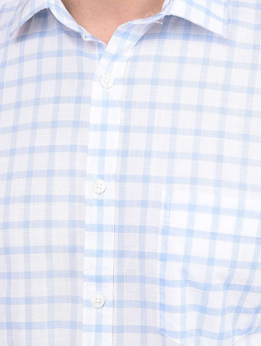 men long sleeves checkered casual shirt - 21716518 - Standard Image - 5