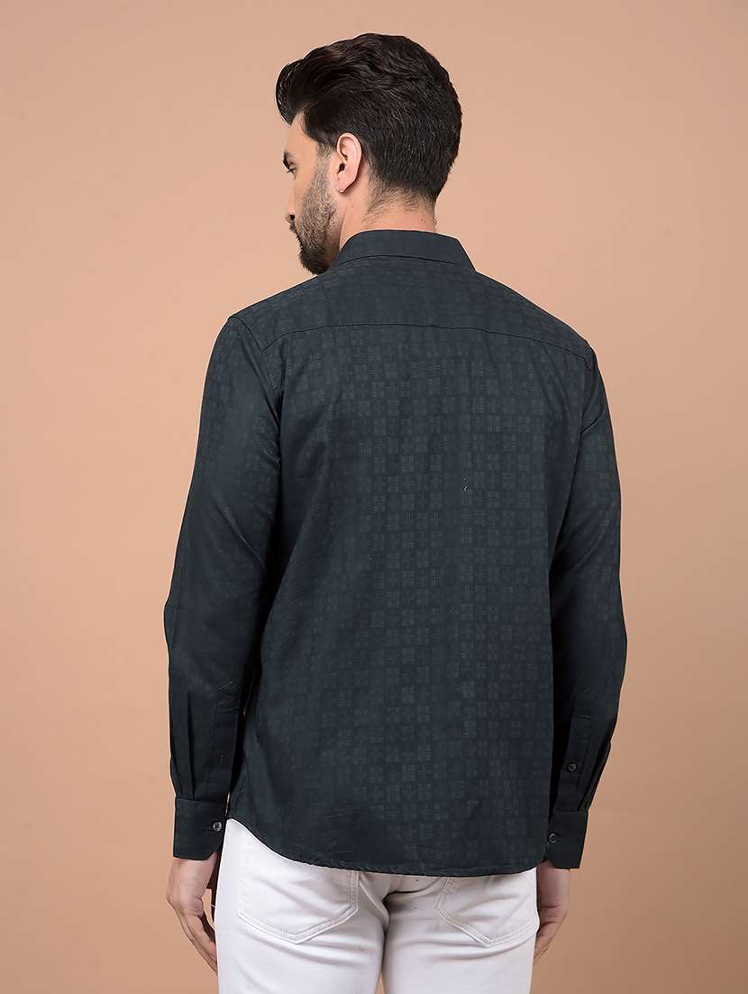 men long sleeves printed casual shirt - 21716536 -  Standard Image - 3