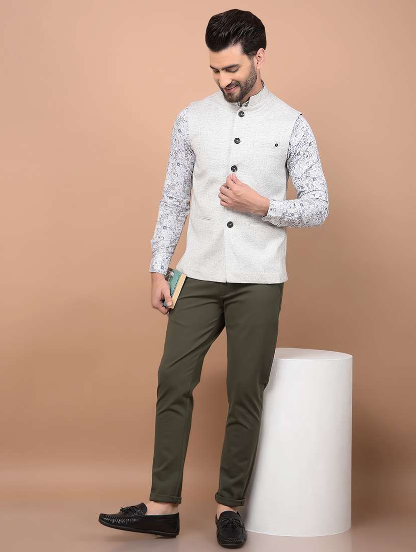 men self design self design waist coat - 21716555 -  Standard Image - 3