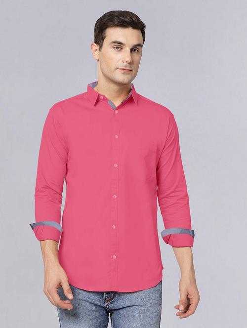 men long sleeves solid casual shirt - 21716600 -  Standard Image - 0