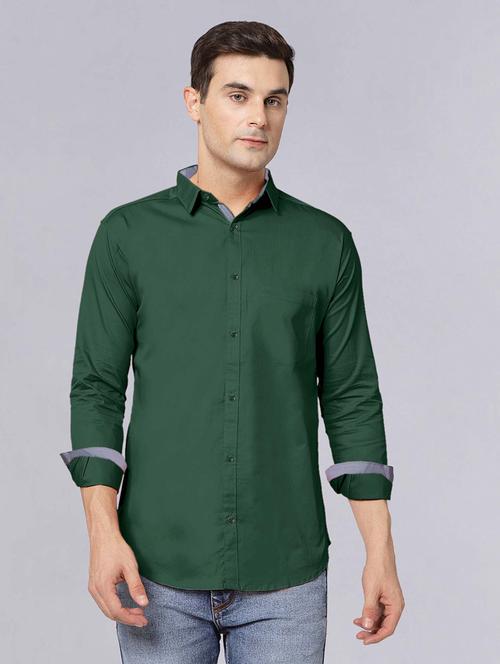 men long sleeves solid casual shirt - 21716603 -  Standard Image - 0
