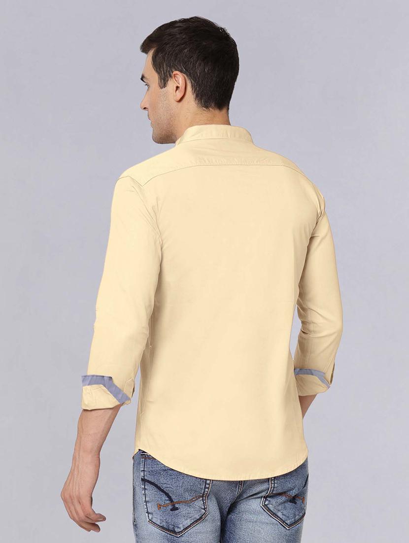 men long sleeves solid casual shirt - 21716606 - Standard Image - 3