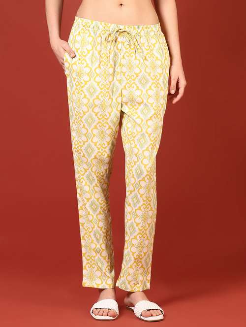 women printed low rise loungewear pajamas - 21716659 - Standard Image - 0