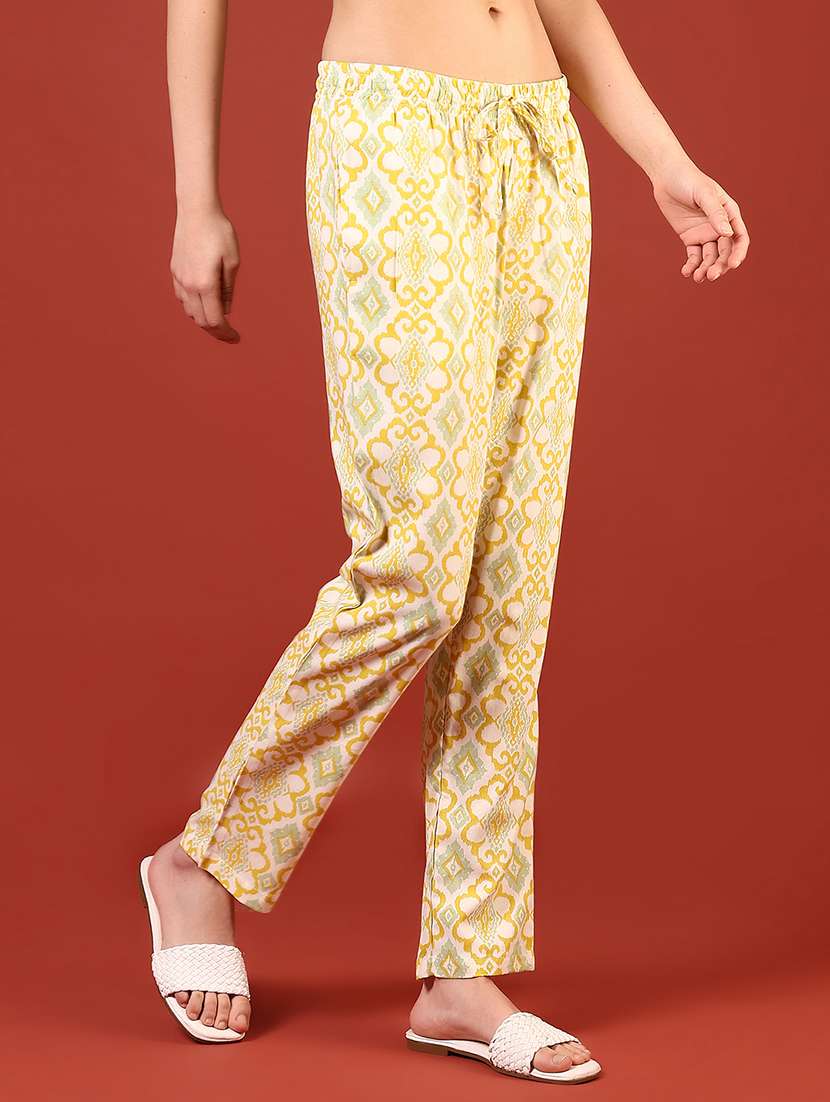 women printed low rise loungewear pajamas - 21716659 - Standard Image - 3