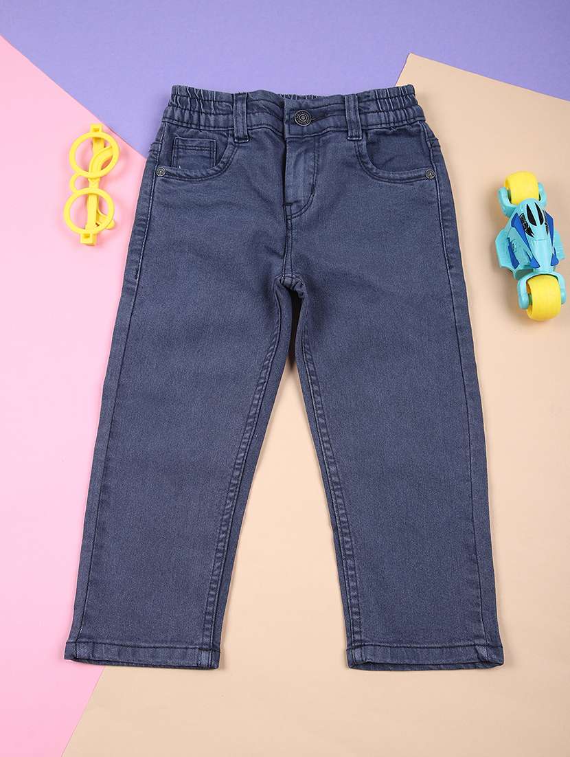 boys solid mid rise jeans - 21716667 -  Zoom Image - 0