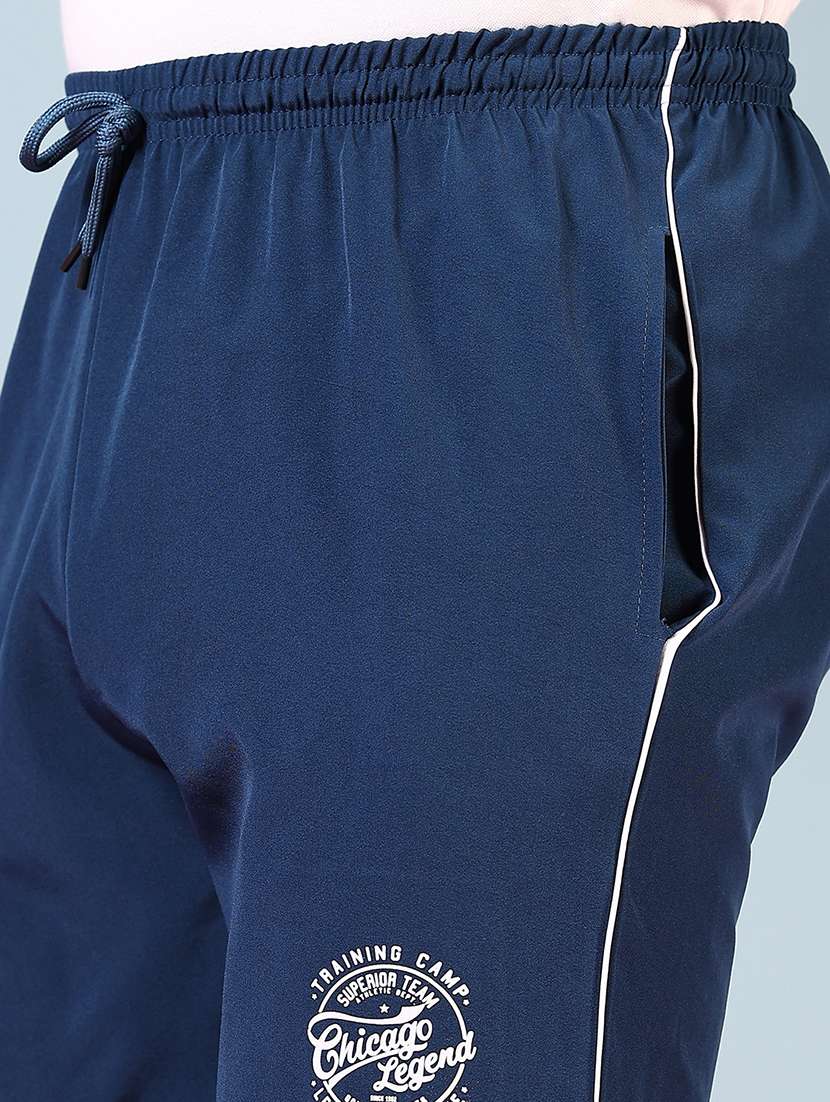 men blue placement mid rise shorts - 21716684 -  Standard Image - 5