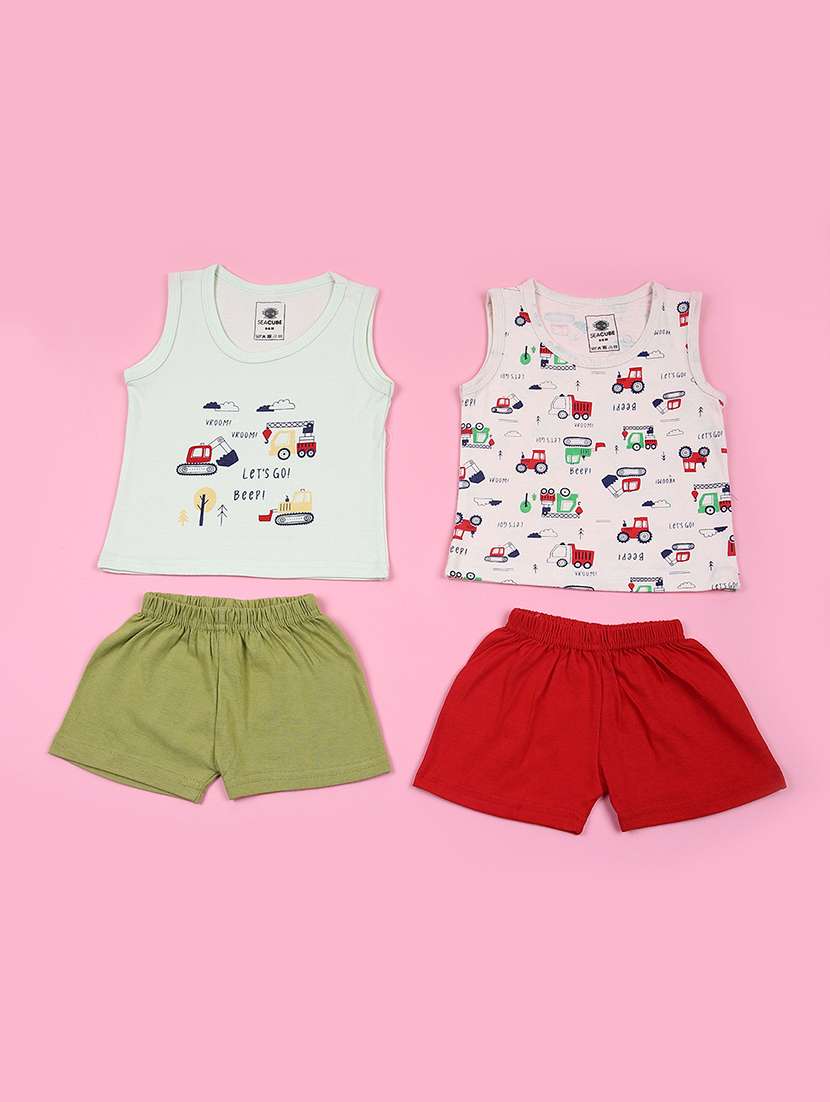 kids pack of 2 printed shorts set