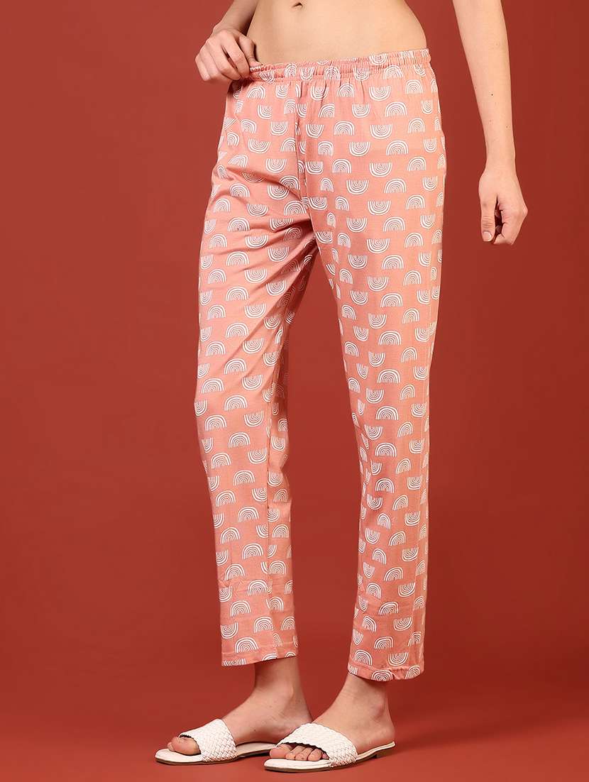 women printed low rise loungewear pajamas - 21716771 -  Standard Image - 3