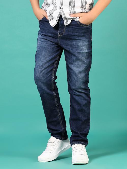 boys washed mid rise straight fit jeans - 21716777 -  Standard Image - 0