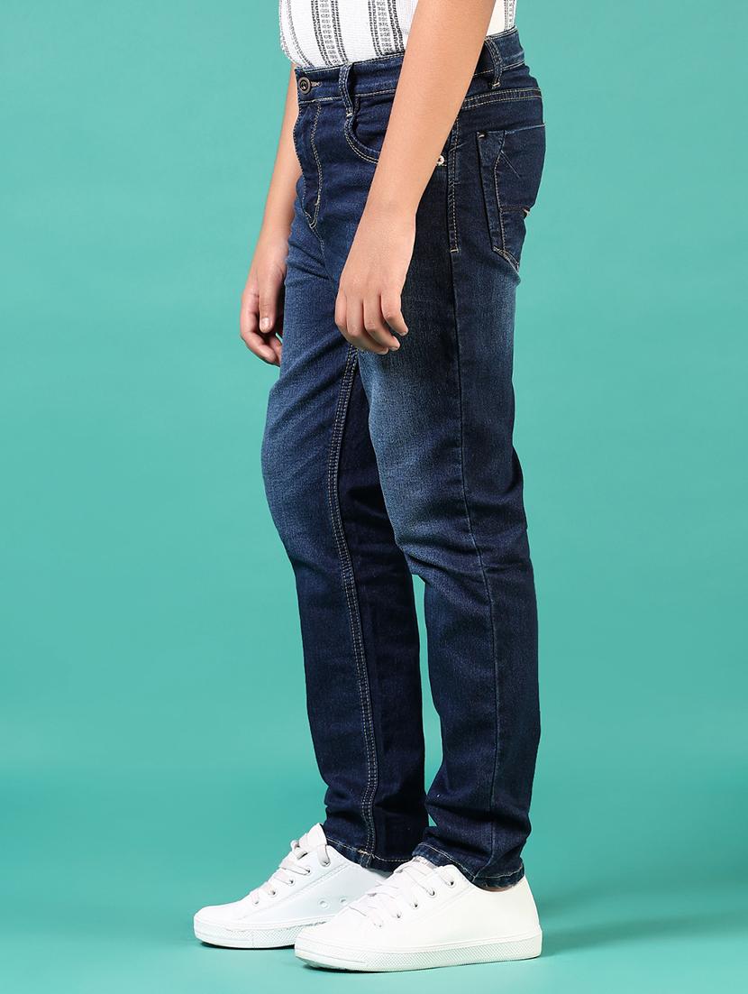 boys washed mid rise straight fit jeans - 21716777 - Standard Image - 5