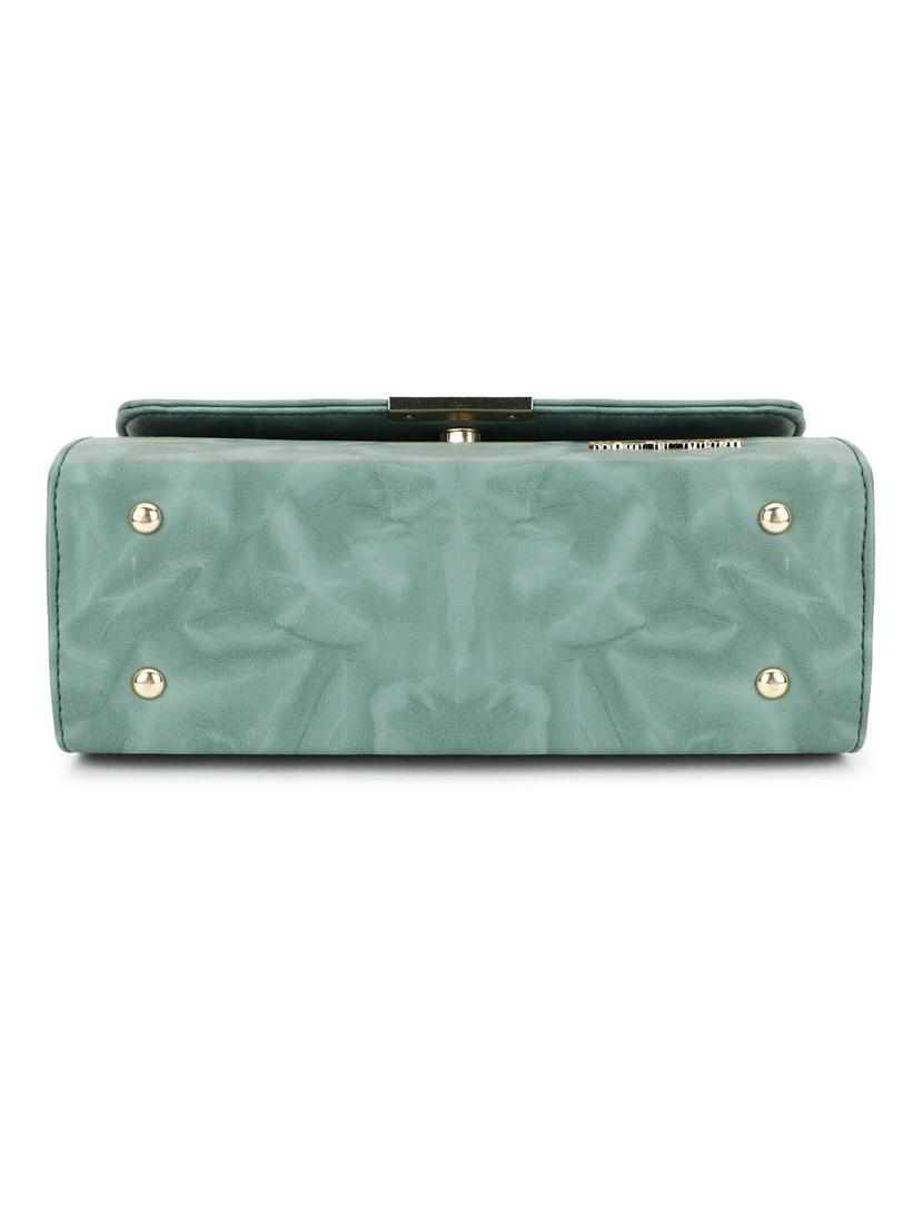 women green (pu) structured sling bag - 21717087 - Standard Image - 5