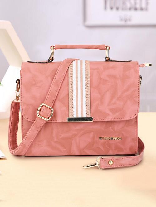women pink structured sling bag - 21717088 - Standard Image - 0