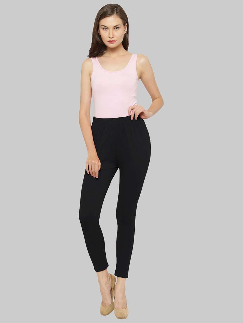 women solid ankle lenght legging - 21717287 -  Standard Image - 3