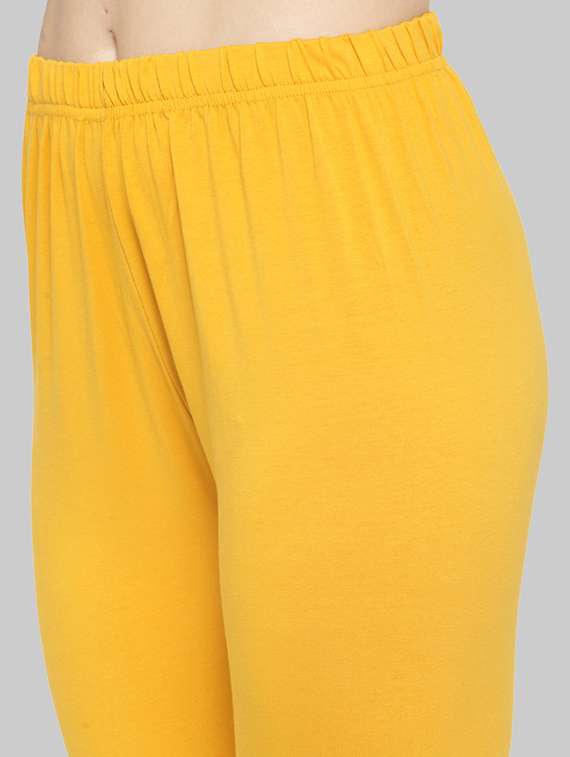 women solid ankle lenght legging - 21717291 -  Standard Image - 5