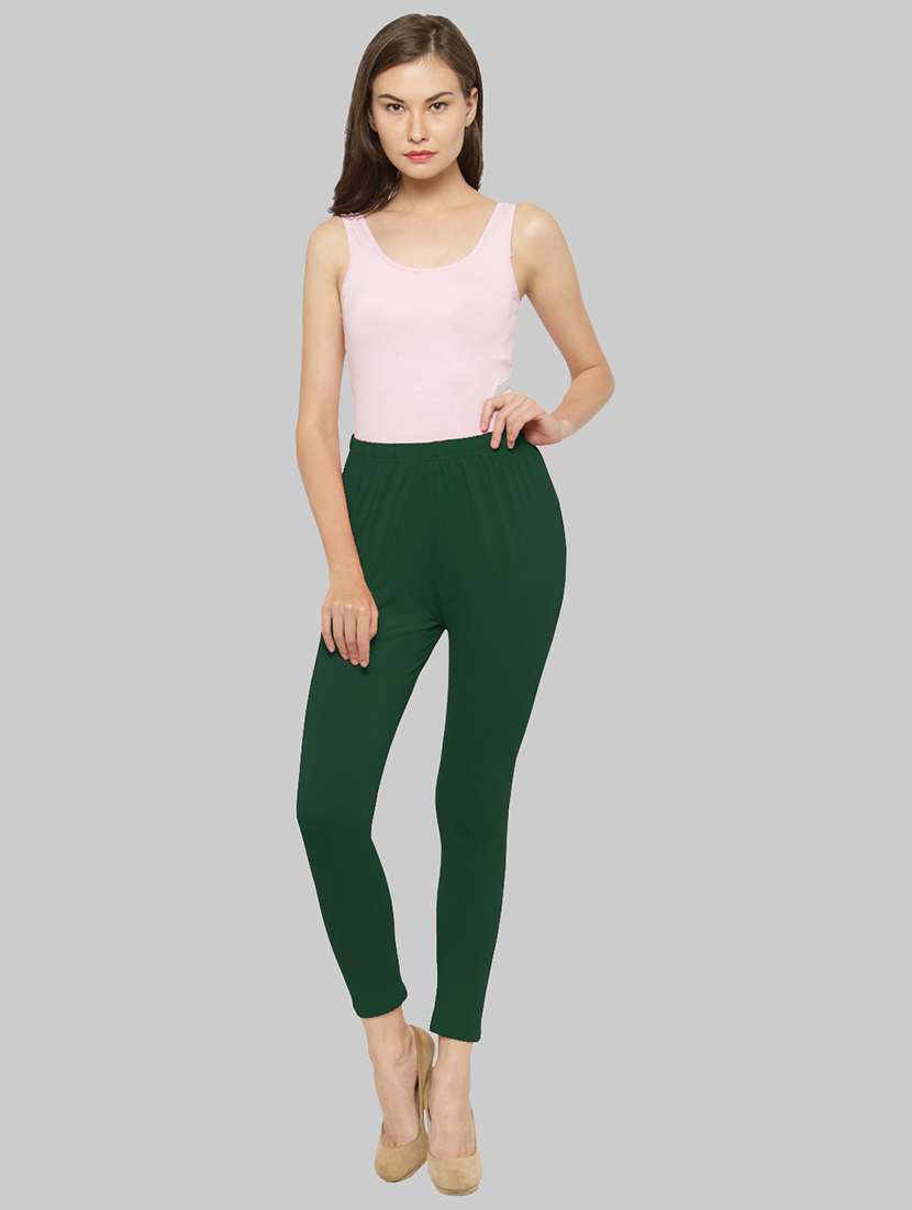 women solid ankle lenght legging - 21717292 -  Standard Image - 3