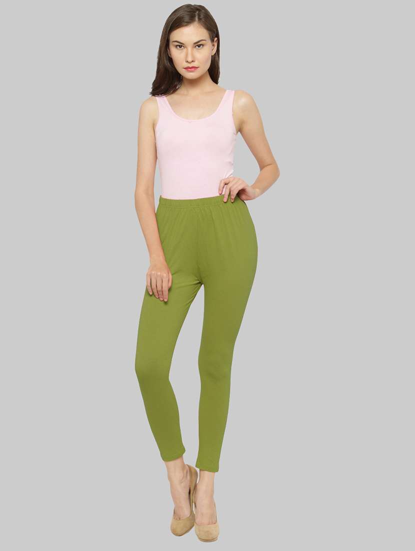 women solid ankle lenght legging - 21717295 -  Standard Image - 3