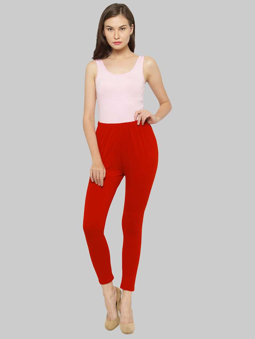 women solid ankle lenght legging - 21717296 -  Standard Image - 3