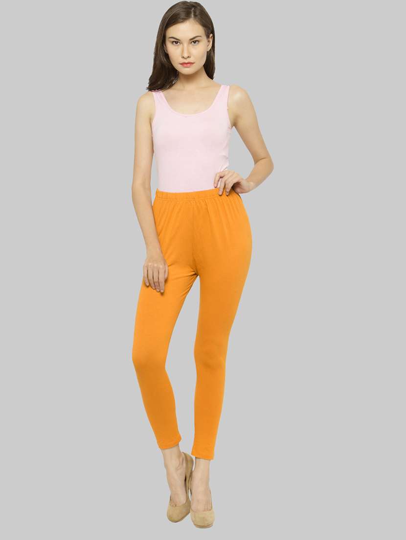 women solid ankle lenght legging - 21717297 -  Standard Image - 3