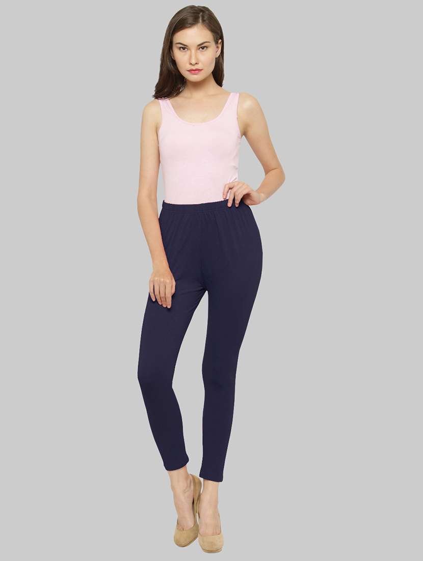 women solid ankle lenght legging - 21717298 -  Standard Image - 3
