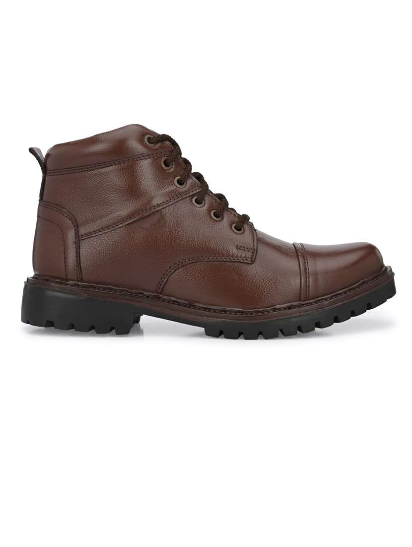 men brown lace up boots - 21717364 -  Standard Image - 3