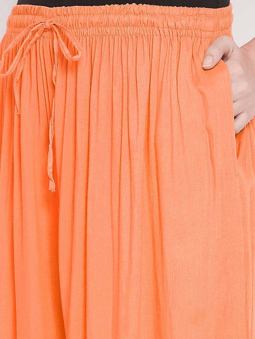 women solid mid rise palazzo - 21717418 -  Standard Image - 5