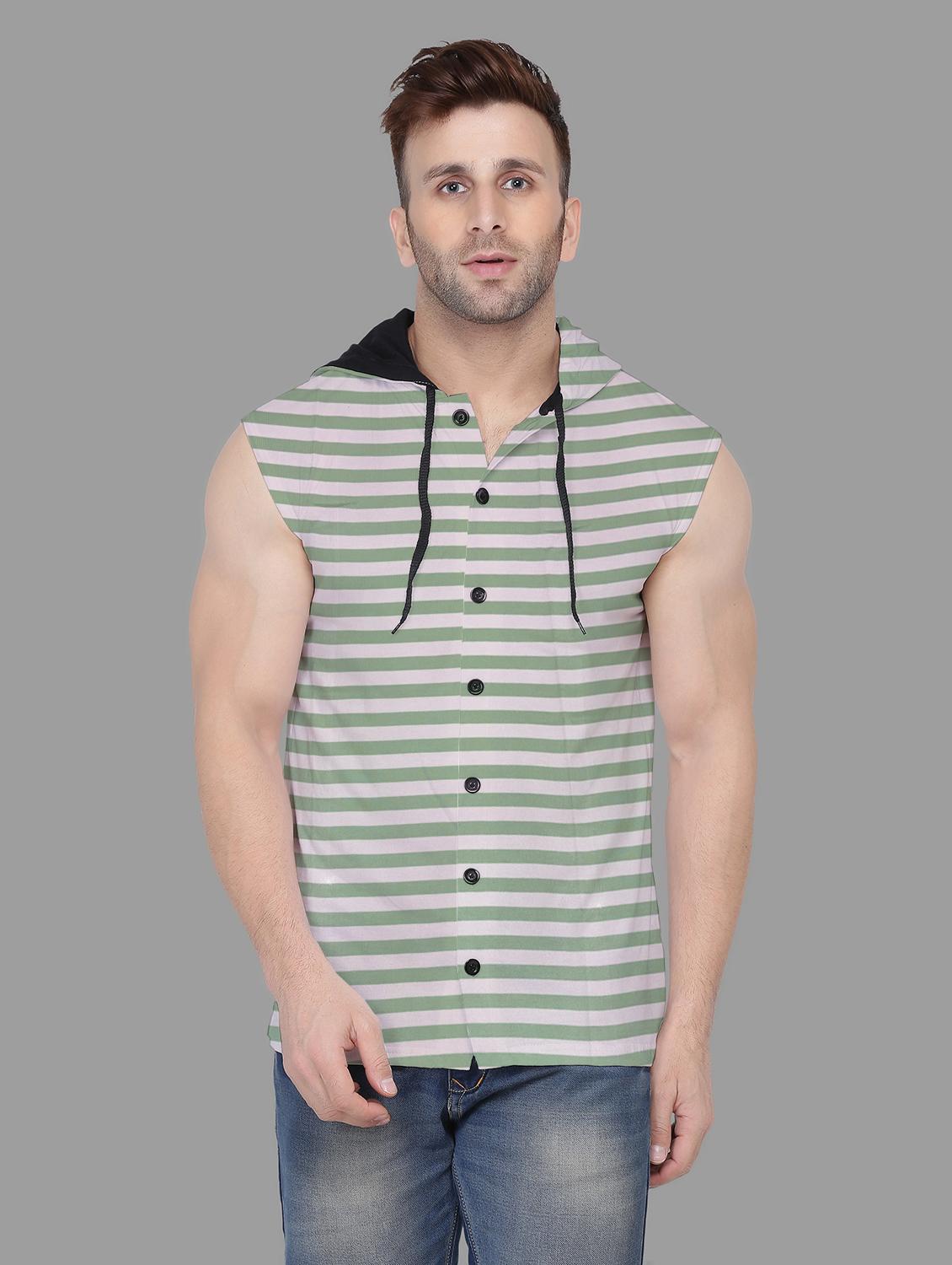 men sleeveless striped t-shirt - 21717452 - Zoom Image - 0