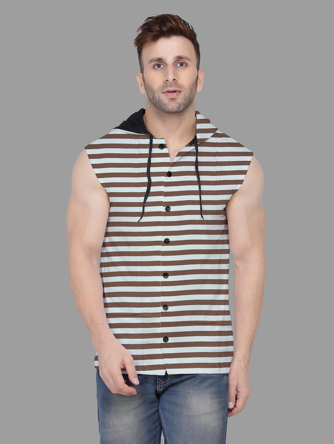 men sleeveless striped t-shirt - 21717454 - Zoom Image - 0