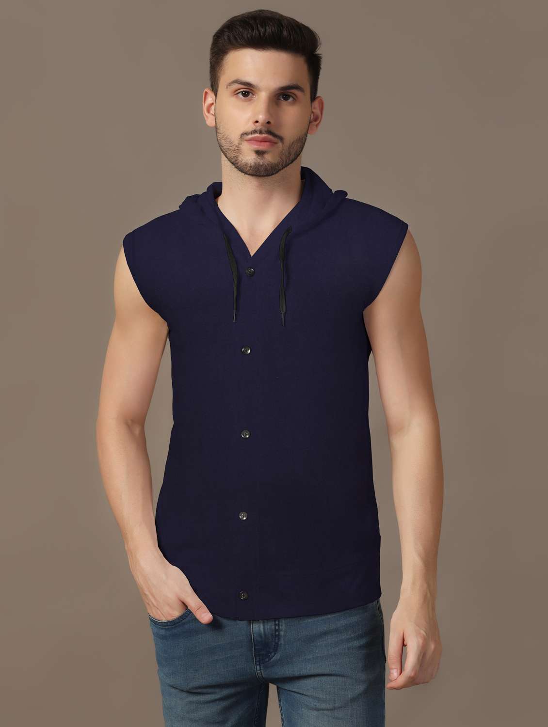 men sleeveless plain t-shirt