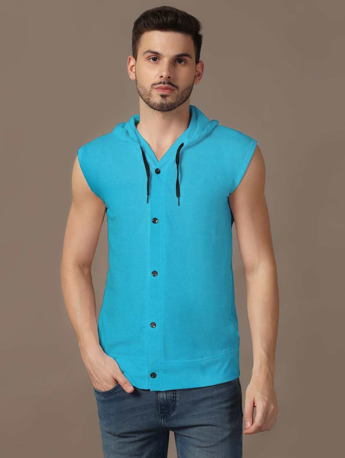 men sleeveless plain t-shirt
