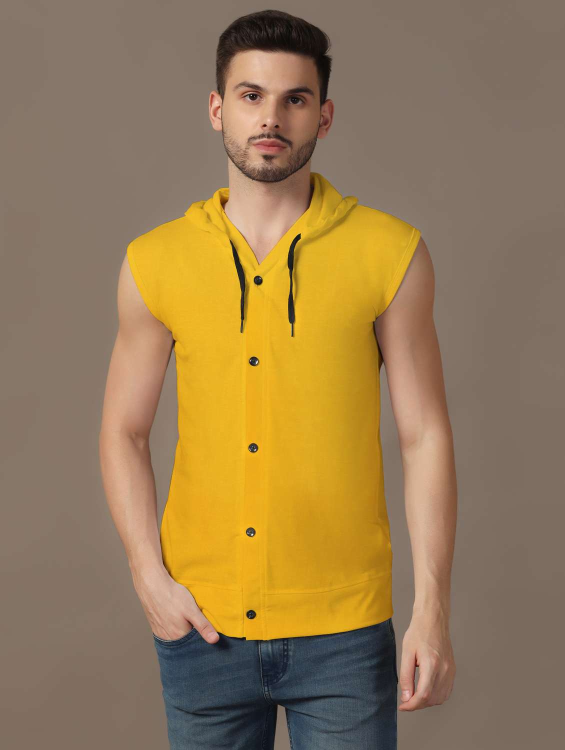 men sleeveless plain t-shirt