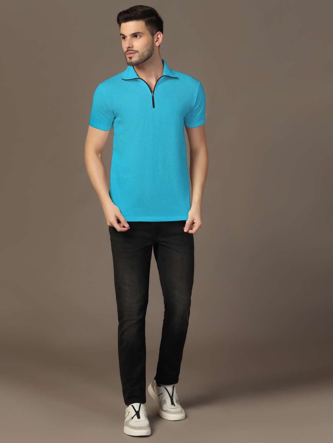 men short sleeves plain polo t-shirt - 21717520 -  Standard Image - 3