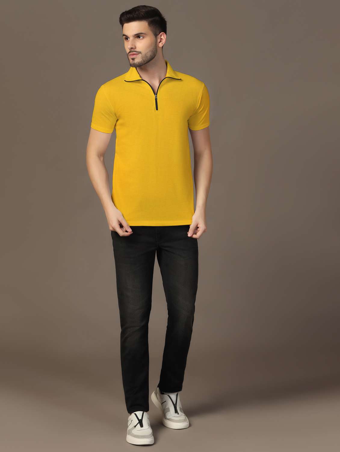 men short sleeves plain polo t-shirt - 21717524 -  Standard Image - 3