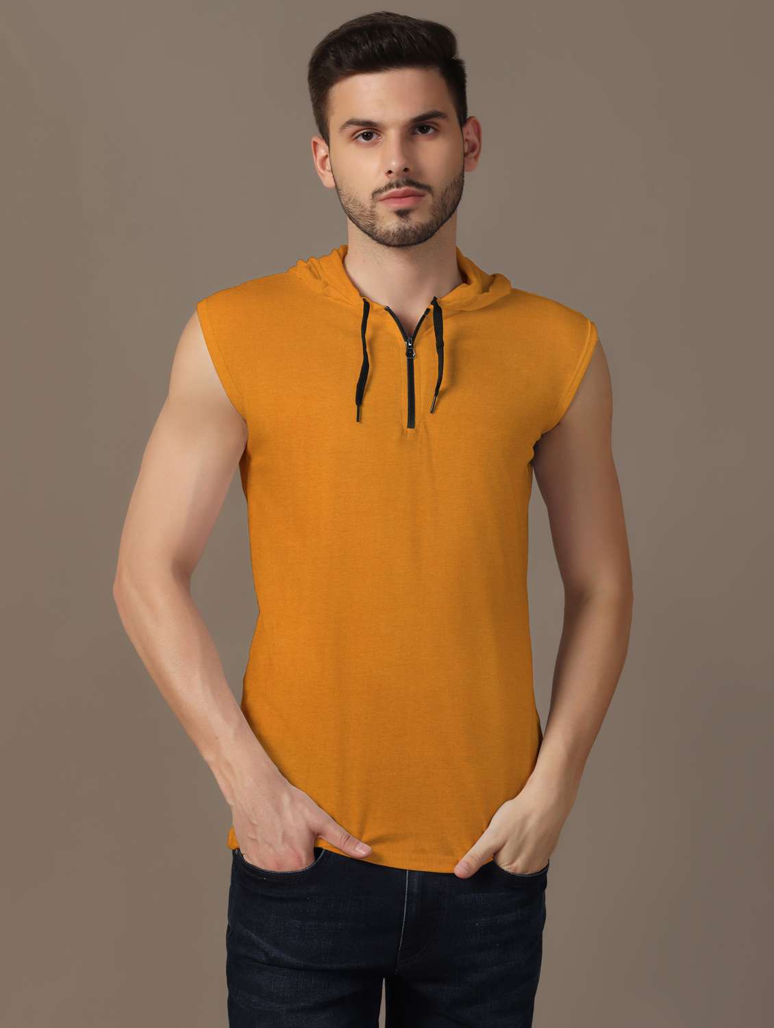 men hooded plain t-shirt - 21717568 - Zoom Image - 0