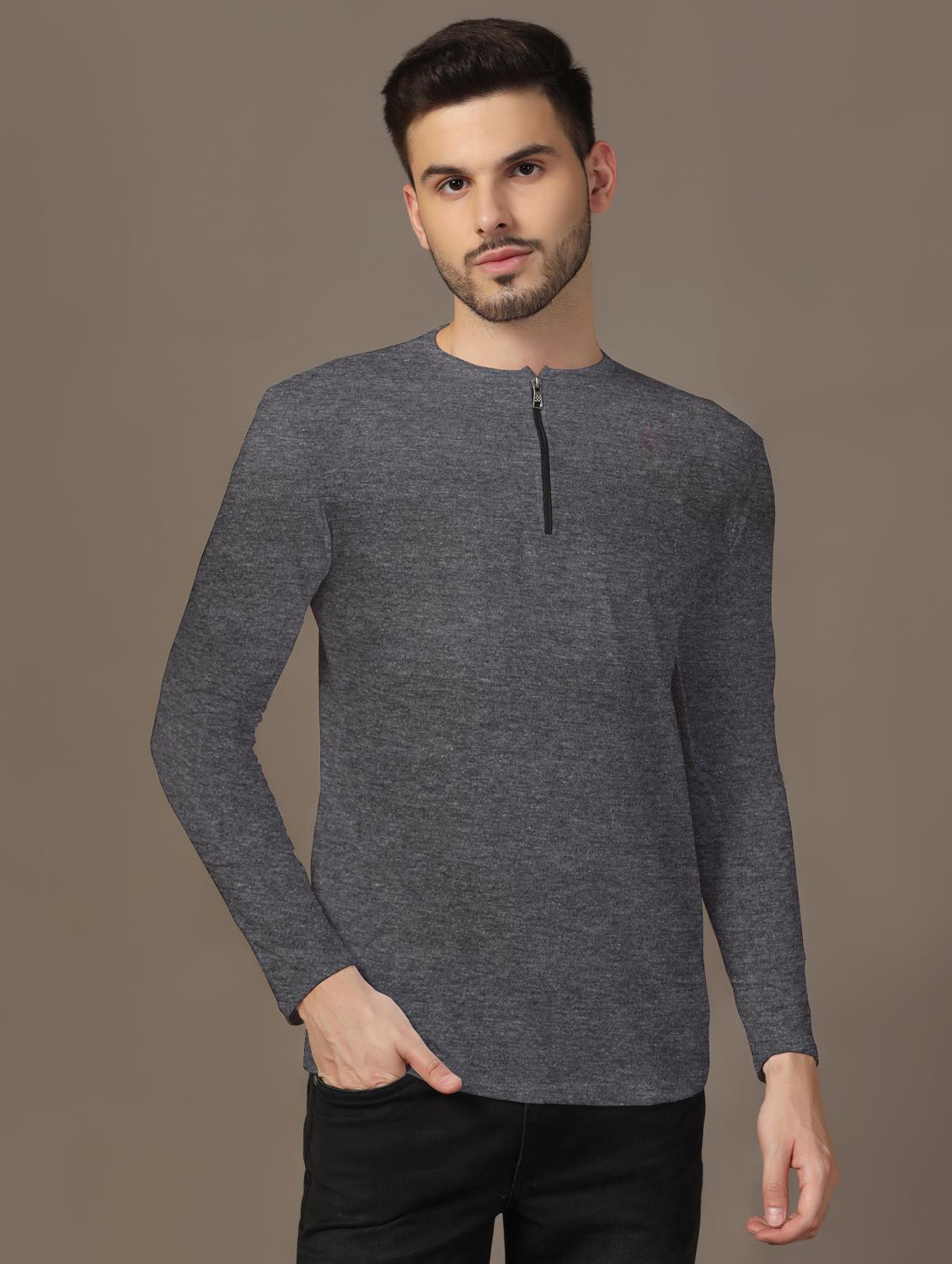 men long sleeves plain t-shirt - 21717586 - Zoom Image - 0