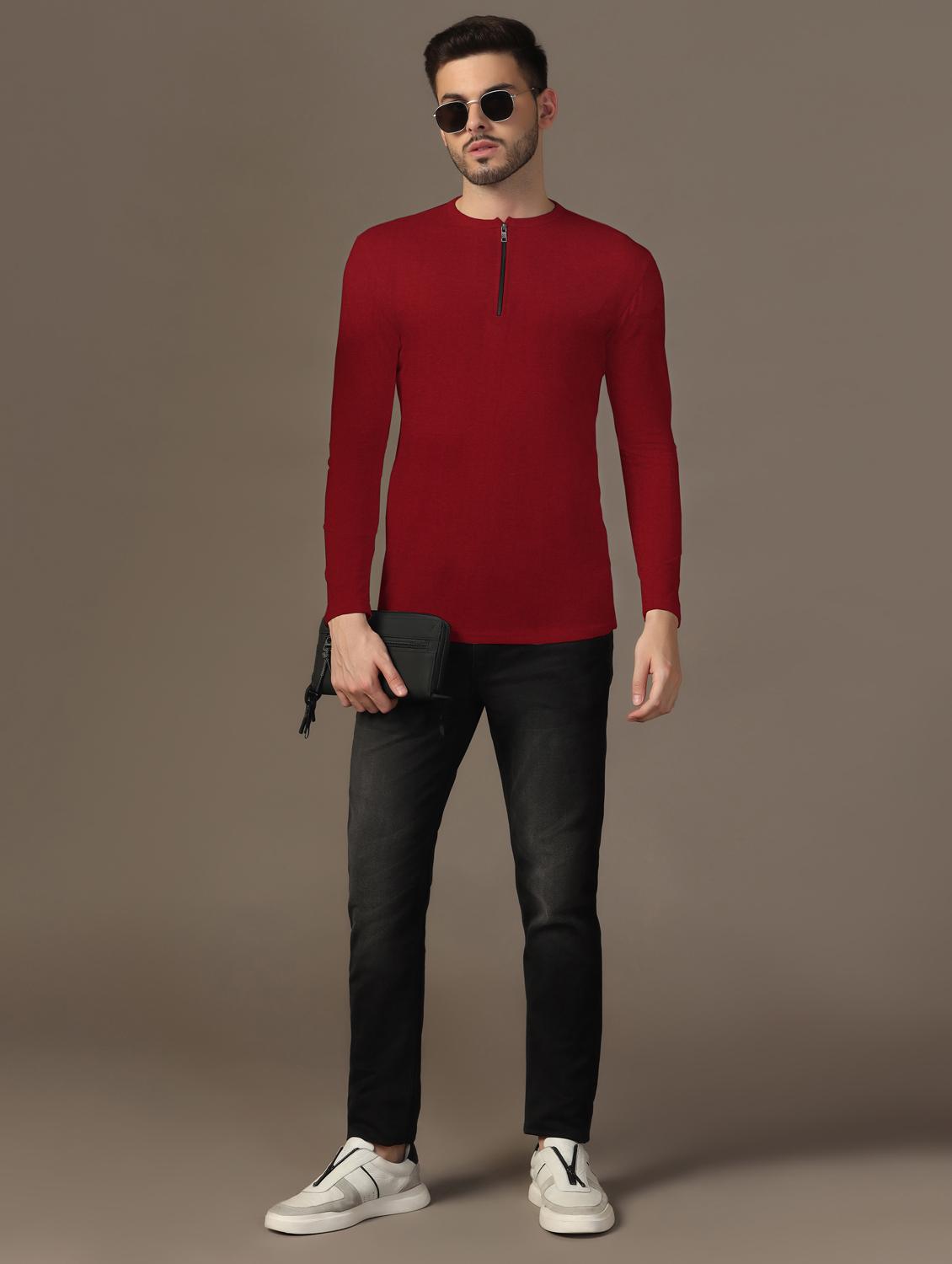 men long sleeves plain t-shirt - 21717587 - Standard Image - 3