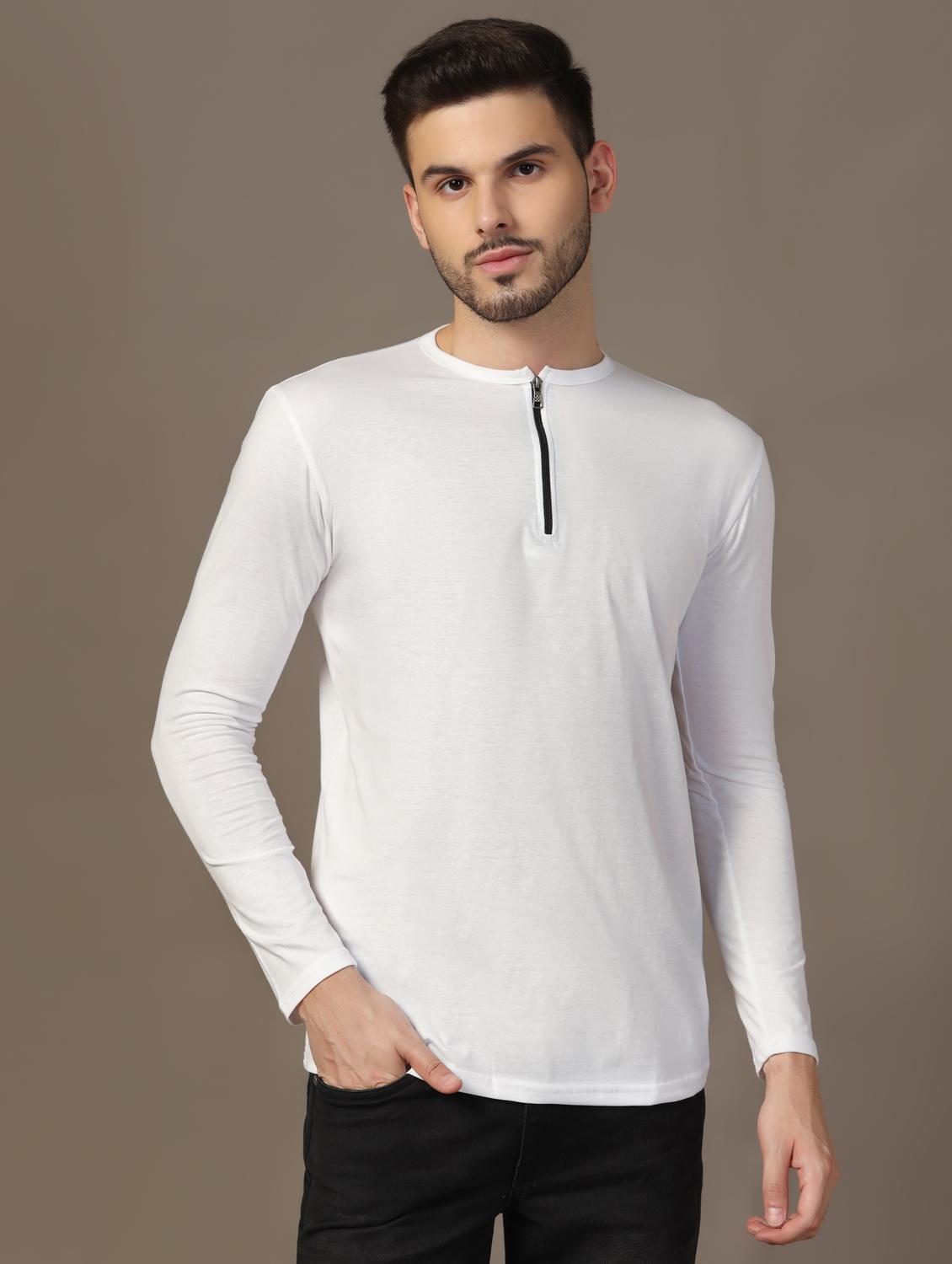 men long sleeves plain t-shirt - 21717593 -  Zoom Image - 0