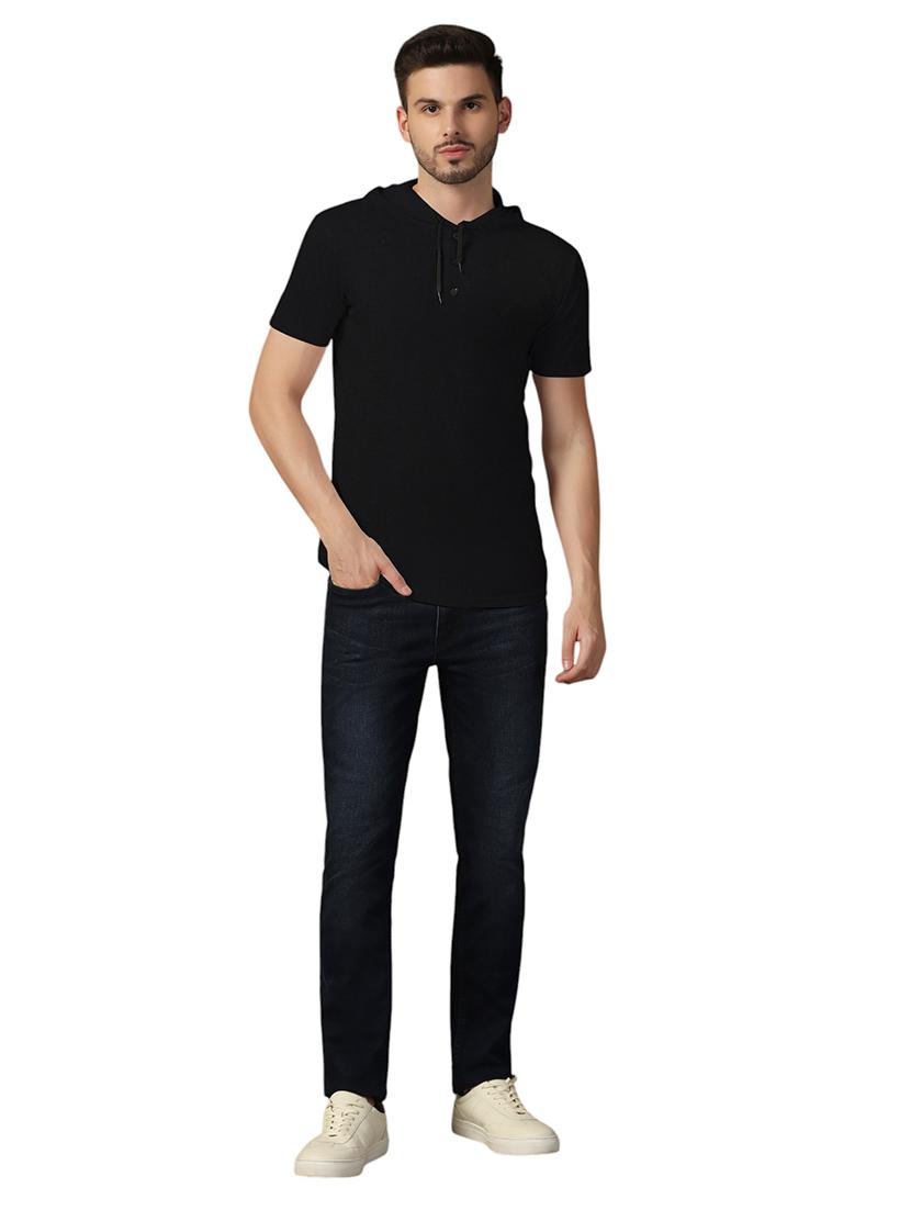 men hooded plain t-shirt - 21717615 - Standard Image - 3