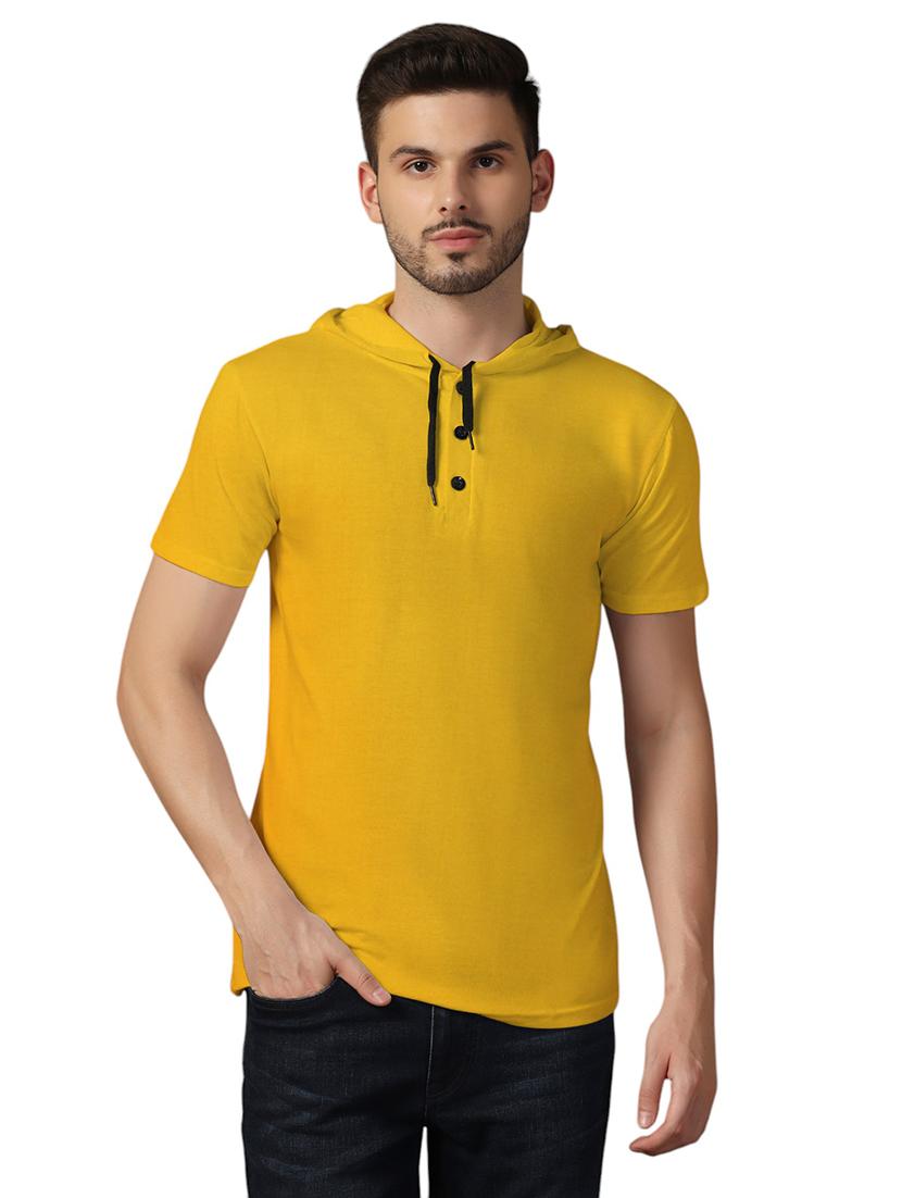men hooded plain t-shirt - 21717624 - Zoom Image - 0