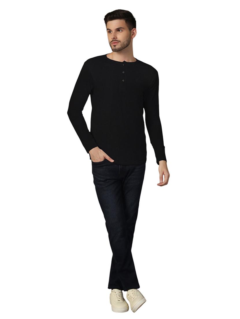 men long sleeves plain t-shirt - 21717645 - Standard Image - 3
