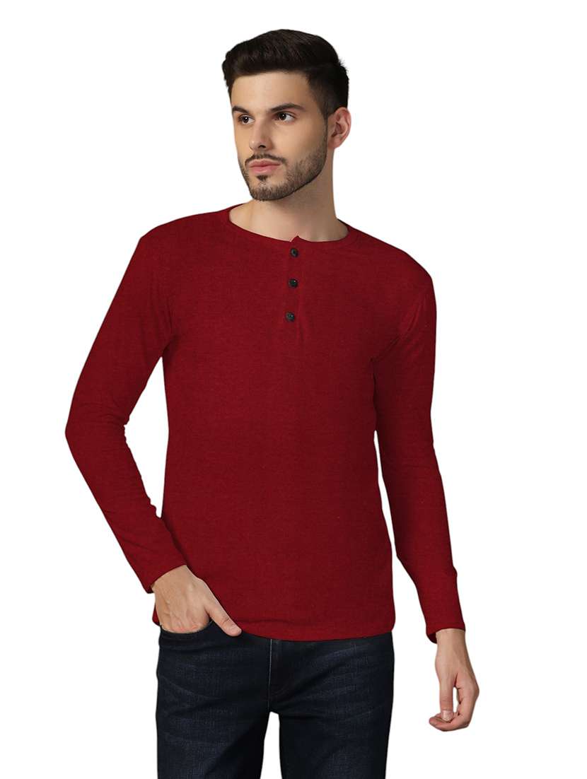 men long sleeves plain t-shirt - 21717649 - Zoom Image - 0