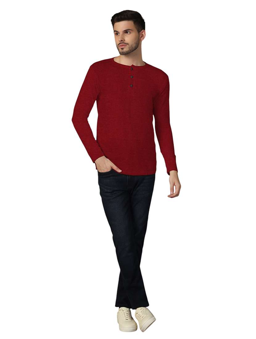 men long sleeves plain t-shirt - 21717649 - Standard Image - 3