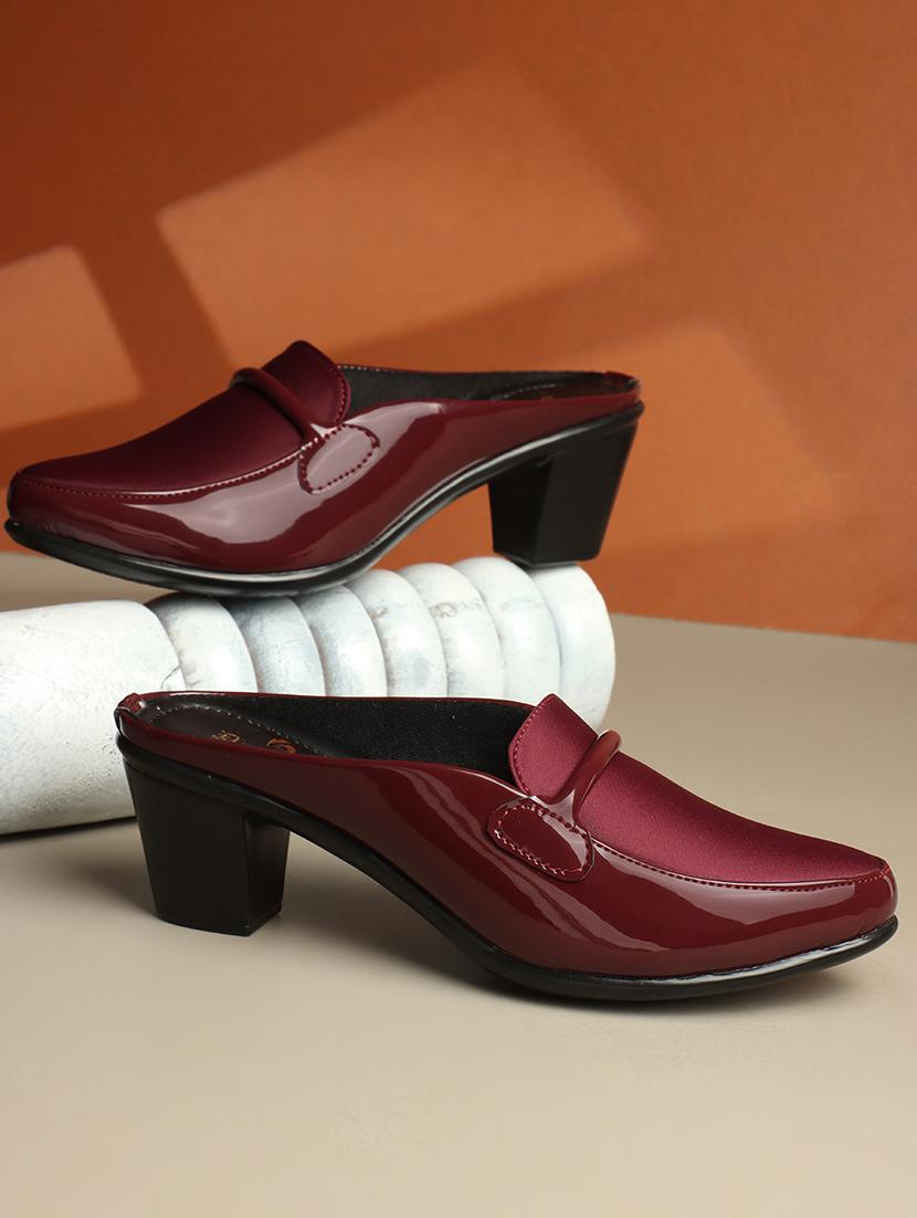 maroon slip on mule - 21717709 - Zoom Image - 0