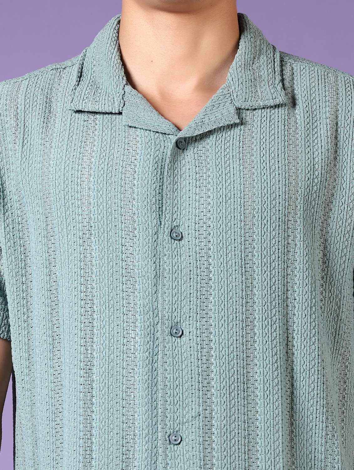 men self design short sleeve casual shirt - 21717845 -  Standard Image - 5