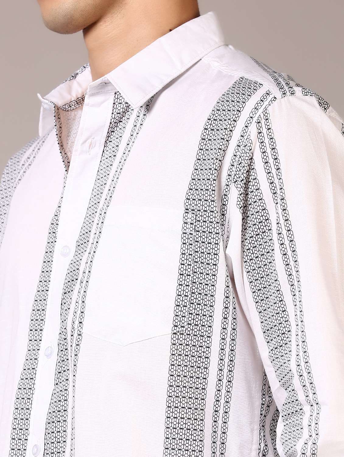 men stripes long sleeve casual shirt - 21717853 -  Standard Image - 5