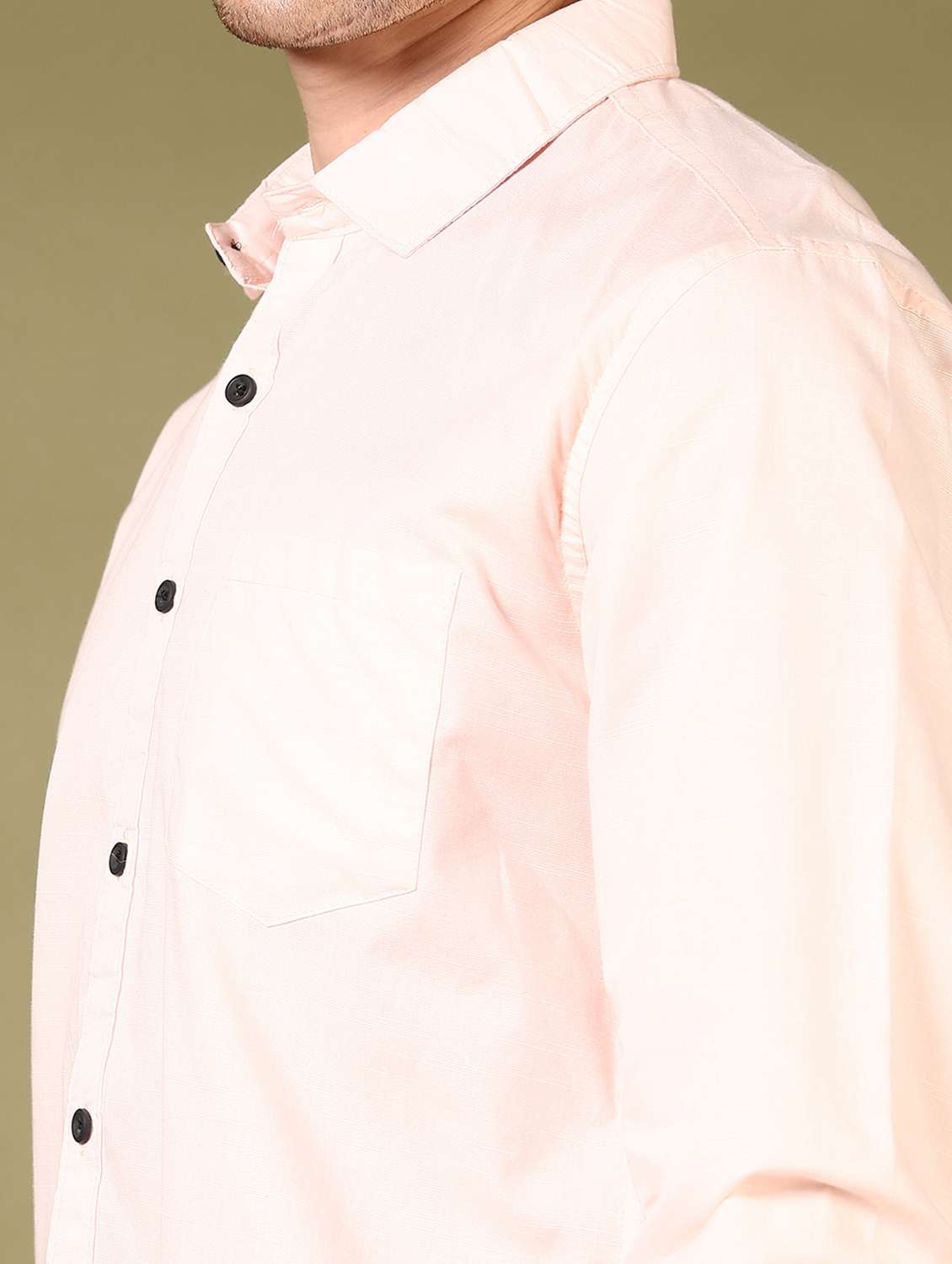 men solid long sleeve casual shirt - 21717861 -  Standard Image - 5