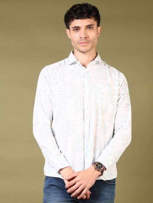 men printed long sleeve casual shirt - 21717868 - Standard Image - 0