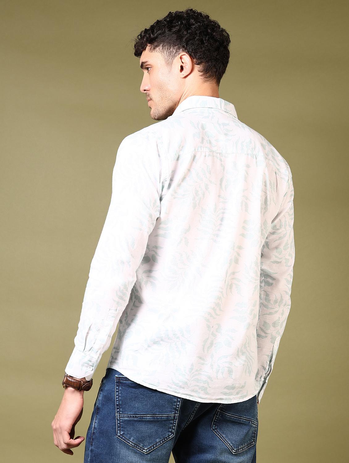 men printed long sleeve casual shirt - 21717868 - Standard Image - 3