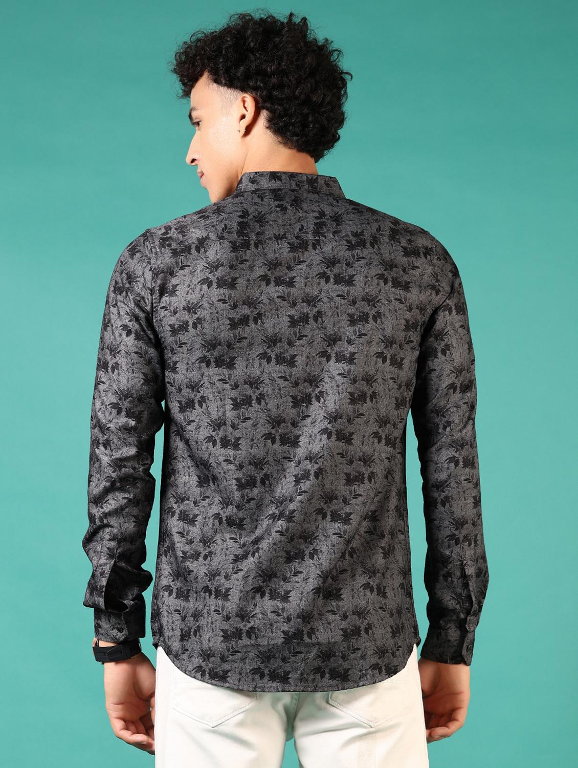 men printed long sleeve casual shirt - 21717878 - Standard Image - 3